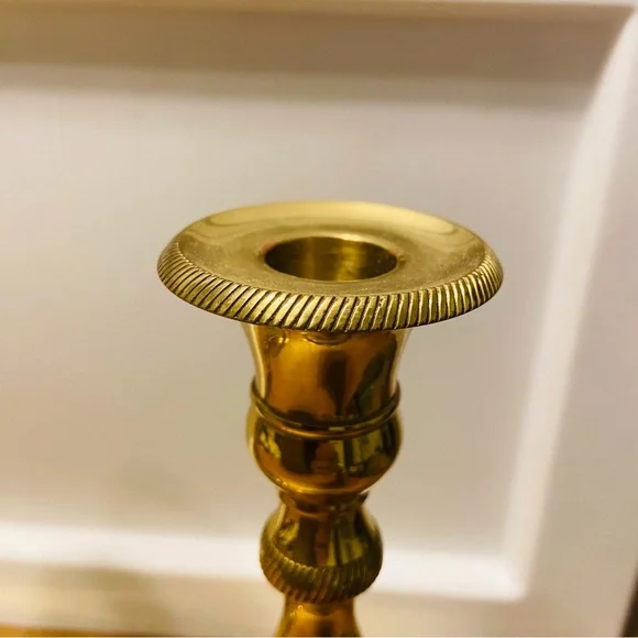 Andrea by Sadek Brass Candlesticks a Pair - Picture 12 of 15